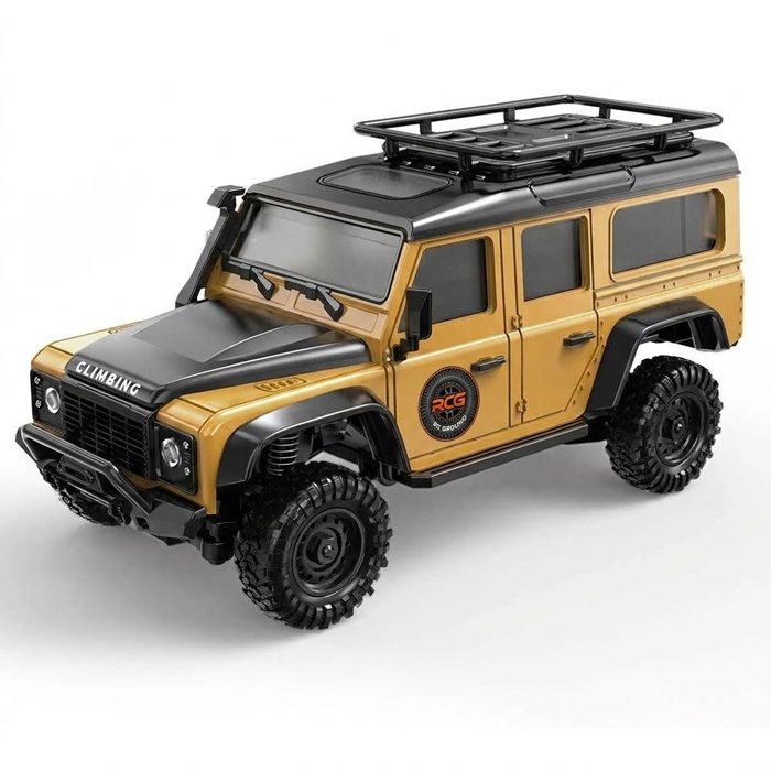 Sárga Land Rover Defender stílusú RC autó